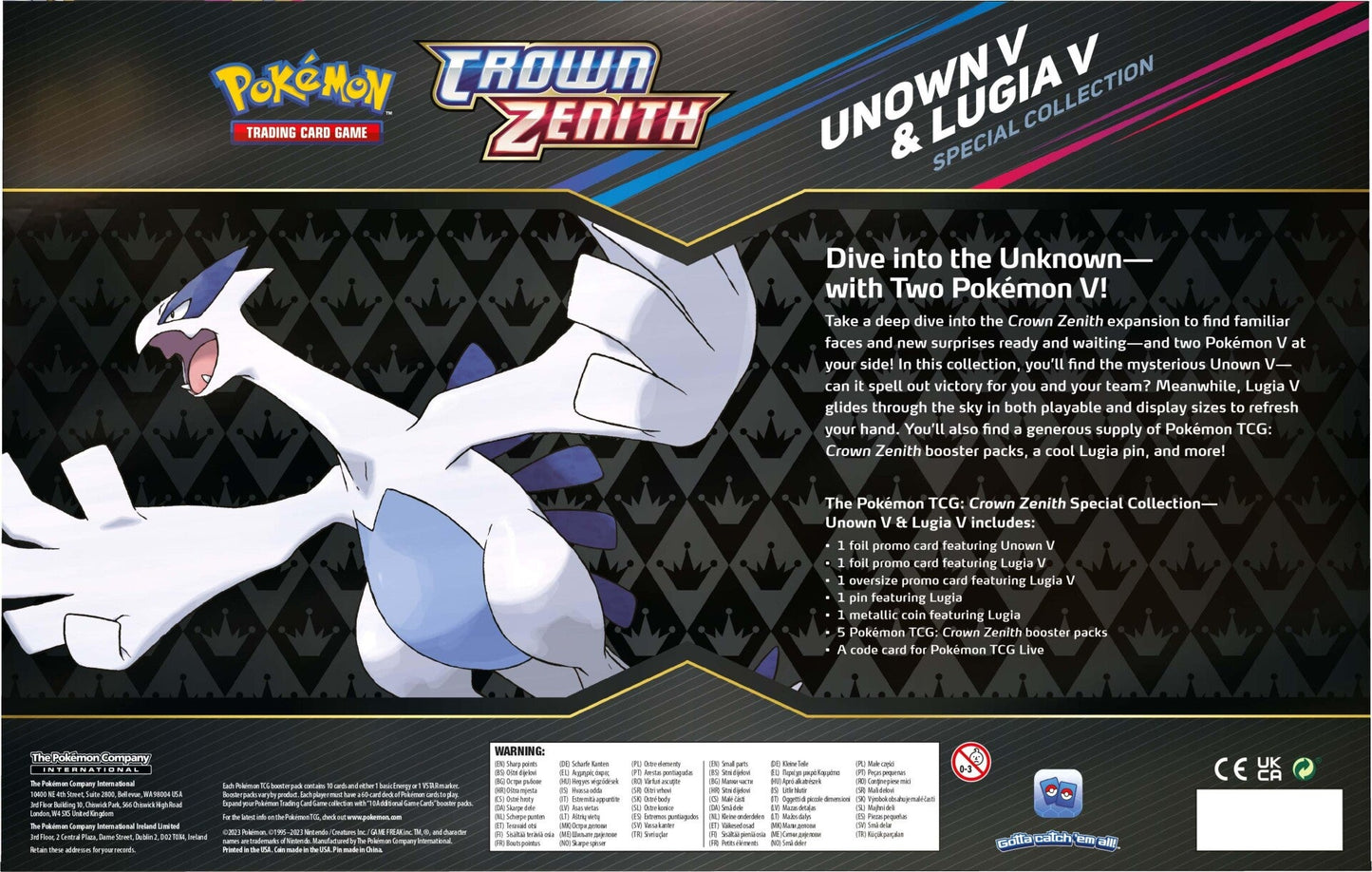 Sword & Shield: Crown Zenith - Special Collection (Unown V & Lugia V)