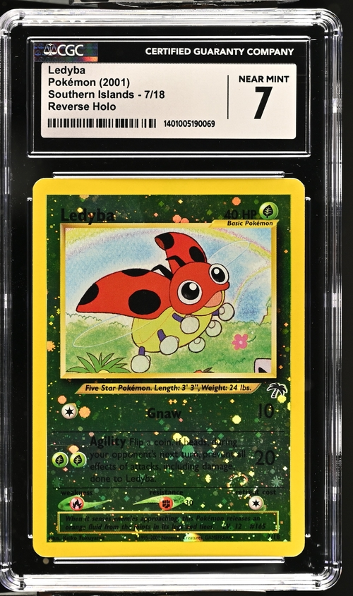 Ledyba Pokémon (2001) Southern Islands - 7/18 Reverse Holo - CGC 7