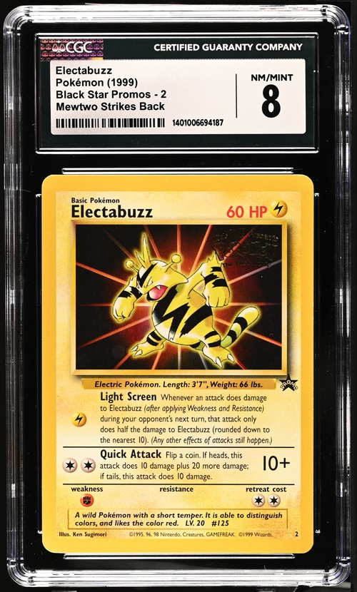 Electabuzz Pokémon (1999) Black Stars Promos - 2 Mewtwo Strikes Back - CGC 8