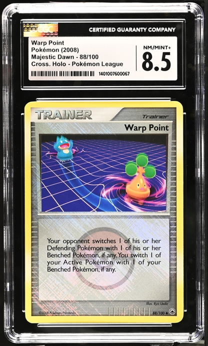 Warp Point Pokémon (2008) Majestic Dawn - 88/100 Cross. Holo - Pokémon League - CGC 8.5