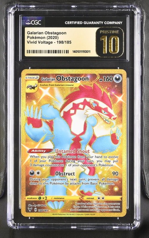 Galarian Obstagoon Pokémon (2020) Vivid Voltage - 198/185 - CGC 10