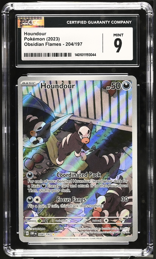 Houndour Pokémon (2023) Obsidian Flames - 204/197 - CGC 9