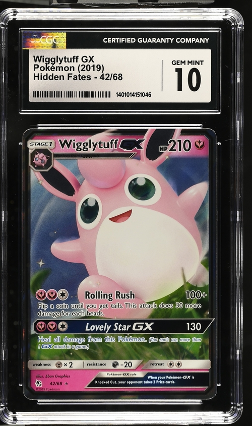 Wigglytuff GX Pokémon (2019) Hidden Fates - 42/68 - CGC 10