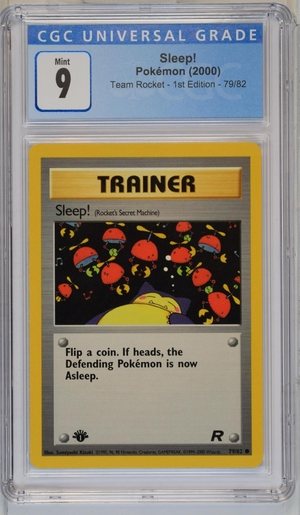 Sleep! Pokémon (2000) Team Rocket - 1st Edition - 79/82 - CGC 9