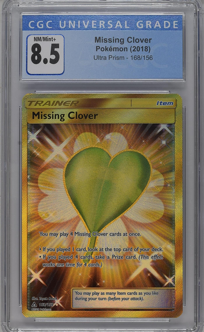 Missing Clover Pokémon (2008) Ultra Prism - 168/156 - CGC 8.5