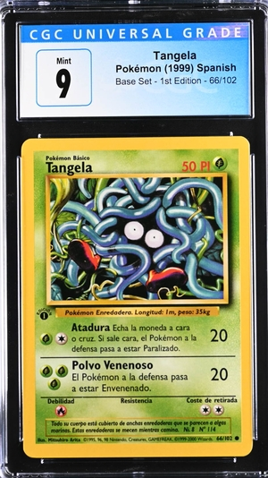 Tangela Base Set - 1st Edition #66 Pokémon (1999) Spanish - CGC 9