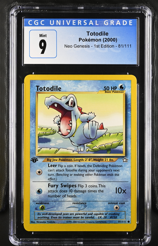 Totodile [1st Edition] #81 Pokemon Neo Genesis (2000) - CGC 9