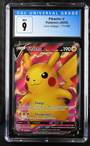 Pikachu V #170 Pokemon Vivid Voltage (2020) - CGC 9