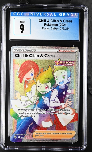 Chili & Cilan & Cress #273 Pokemon Fusion Strike (2021) - CGC 9