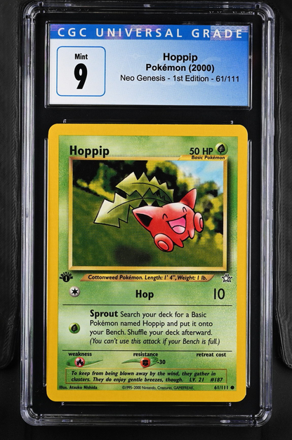 Hoppip [1st Edition] #61 Pokemon Neo Genesis - CGC 9