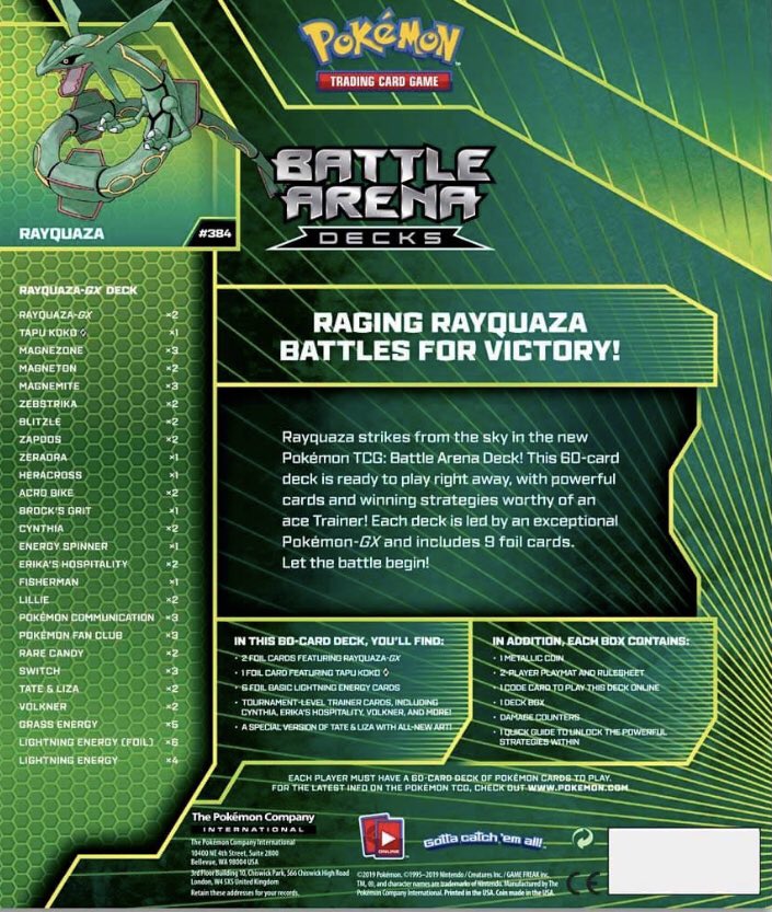 Sun & Moon - Battle Arena Decks (Rayquaza GX)